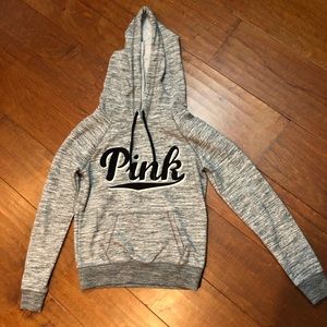 Gray and black hoodie from Pink. Size XS